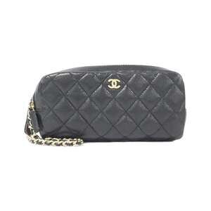 Chanel Double Zip Clutch With Chain #245516C24B